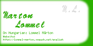 marton lommel business card